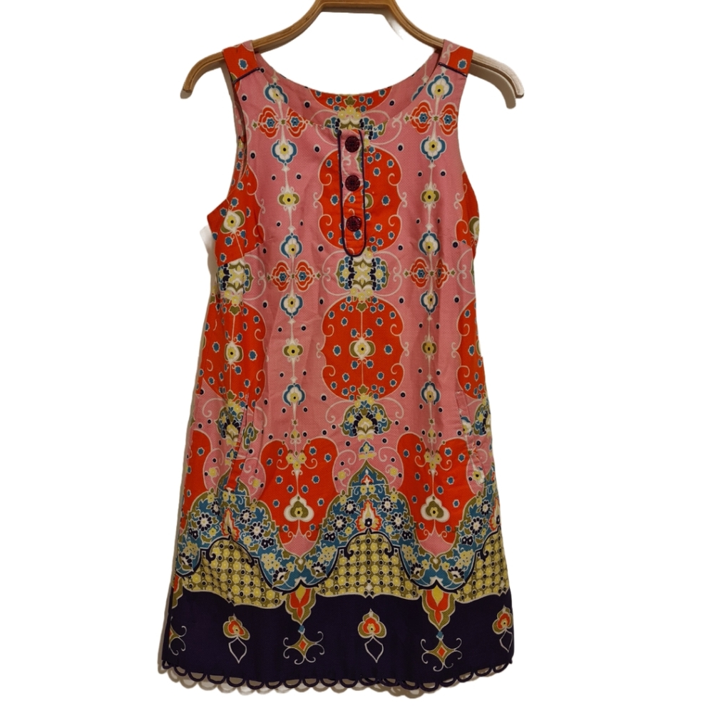 Maeve Anthropologie Retro Print Shift Dress Size 4